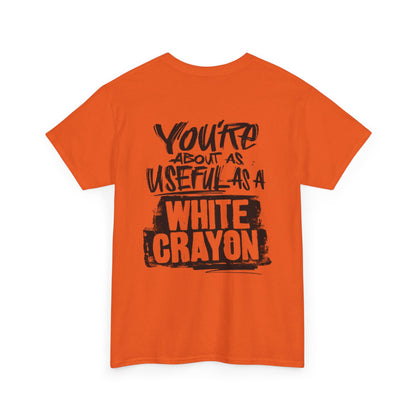 White Crayon Unisex Heavy Cotton Tee
