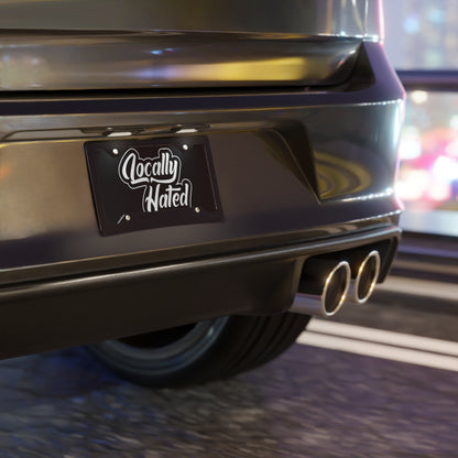 Locally Hated Black Vanity Plate