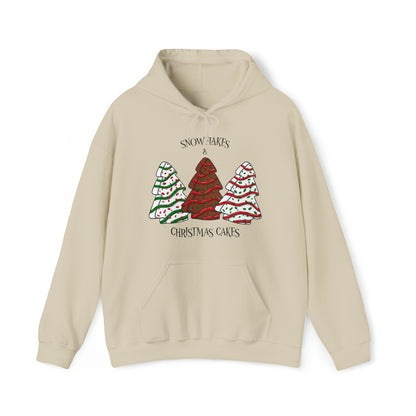 Snowflakes & Christmas Tree Cake Unisex Heavy Blend™ Hooded Sweatshirt