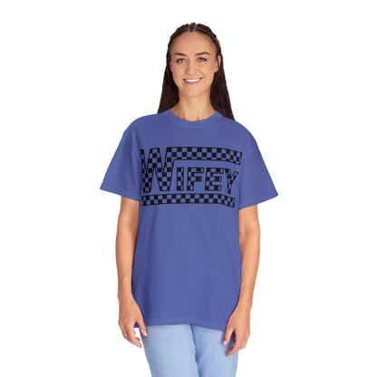Checkered Wifey Comfort Colors Unisex Garment-Dyed T-shirt