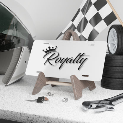 Royalty White Vanity Plate