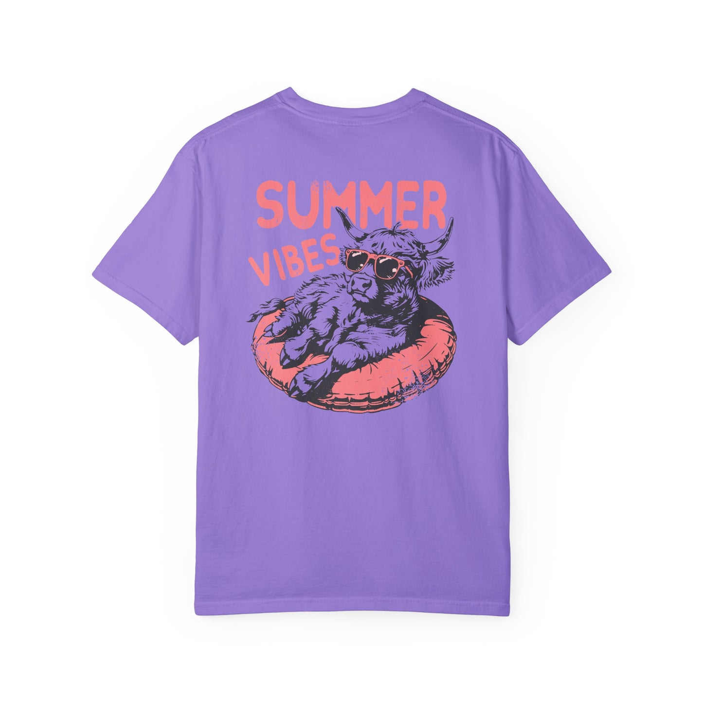 Summer Vibes Highland Cow Comfort Colors Unisex T-shirt