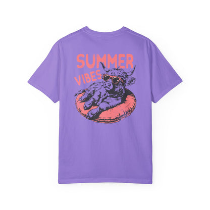 Summer Vibes Highland Cow Comfort Colors Unisex T-shirt