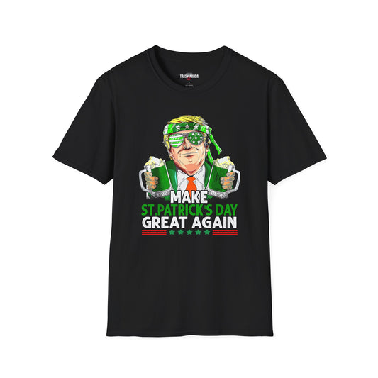 St. Patrick's Day Humor T-Shirt - Make St Patricks Day Great Again Shirt - Gildan