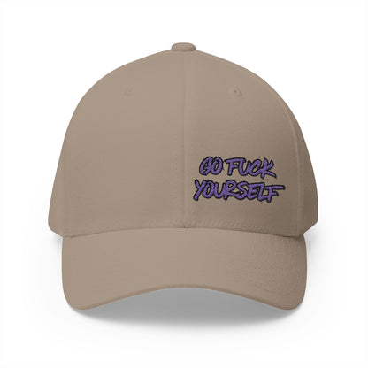 Go F Yourself (PURPLE) Embroidered FlexFit Hat