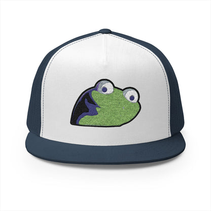 Lizard Meme 5 Panel Trucker Cap (Embroidery)