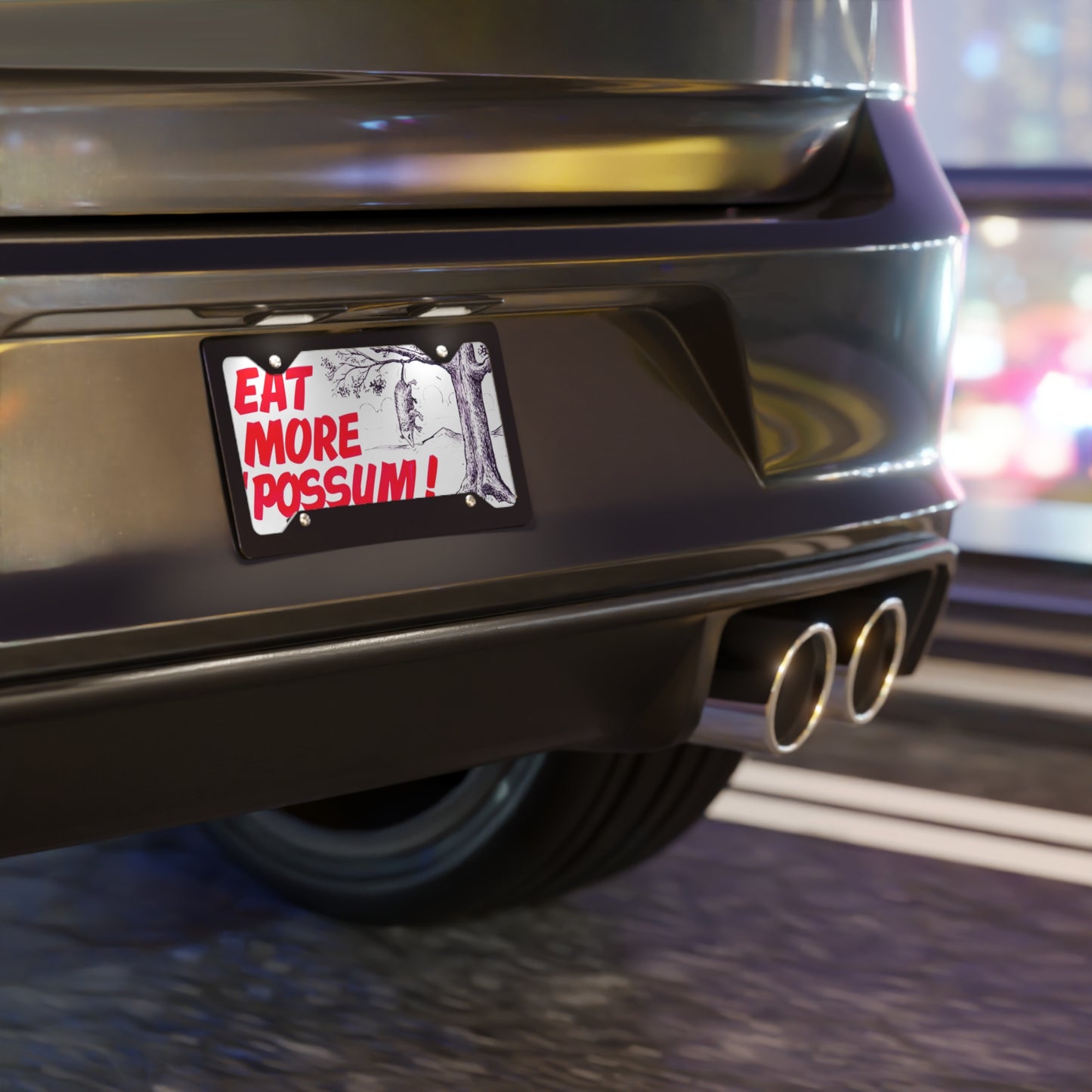 Eat More 'Possum Vanity Plate