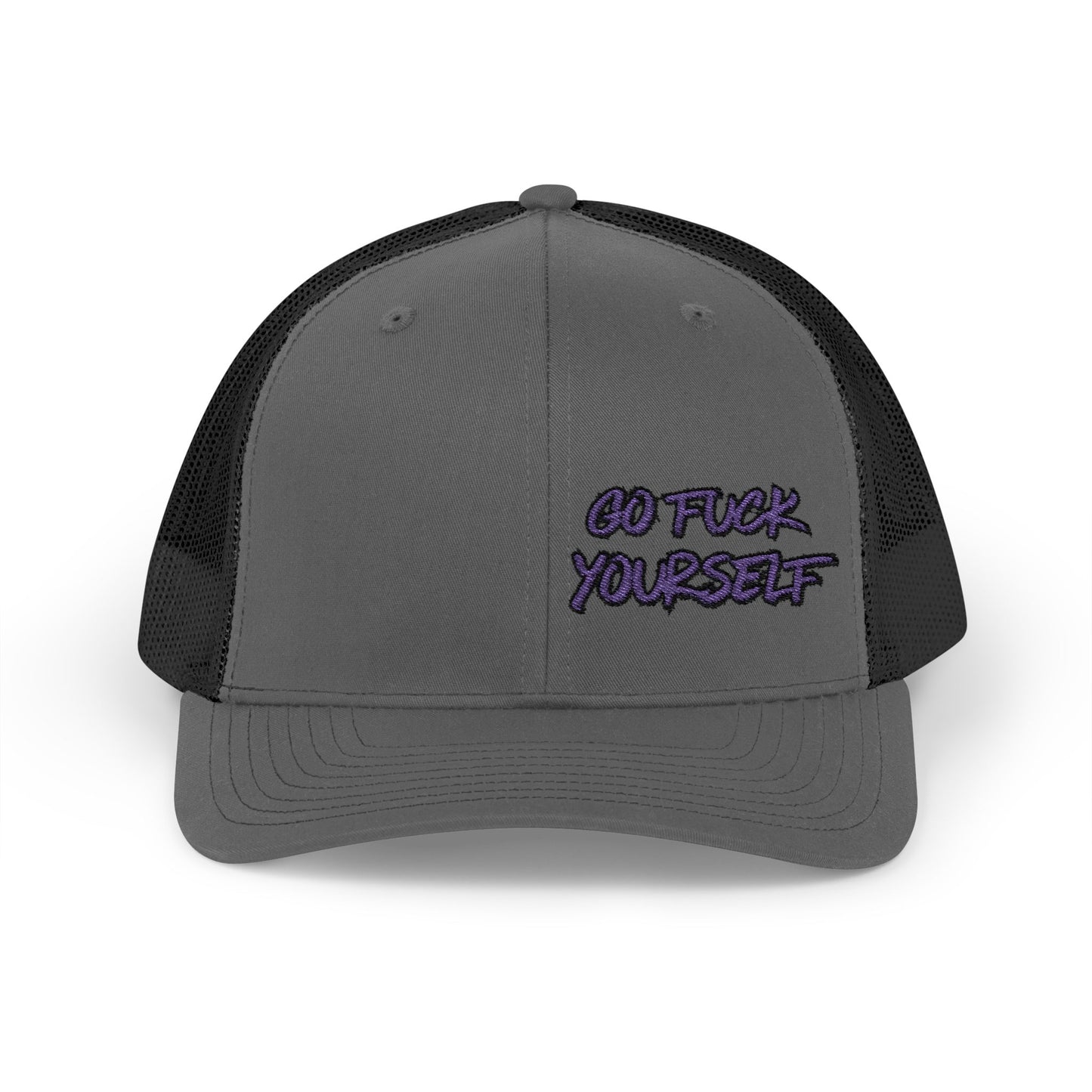 Go F Yourself (PURPLE) Richardson 112 Snapback Trucker Cap