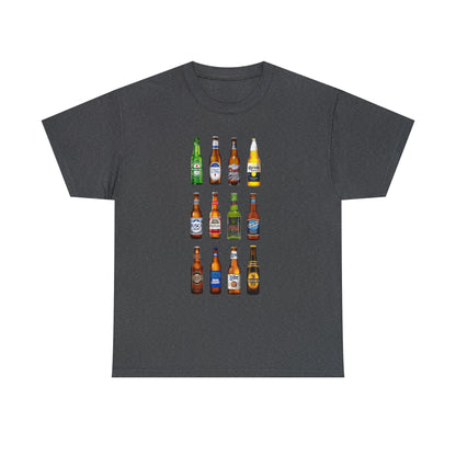 Beer Bottles Unisex Heavy Cotton Tee