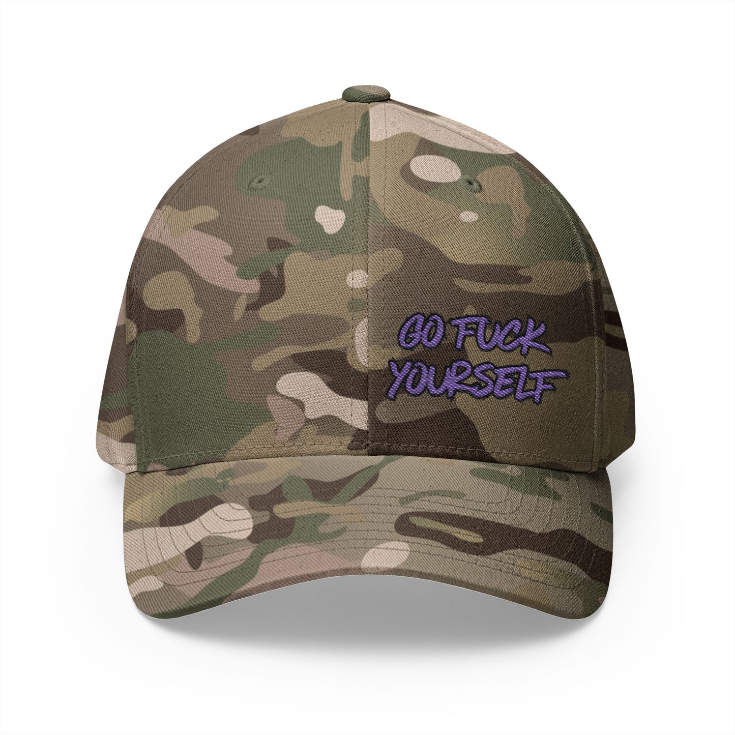 Go F Yourself (PURPLE) Embroidered FlexFit Hat
