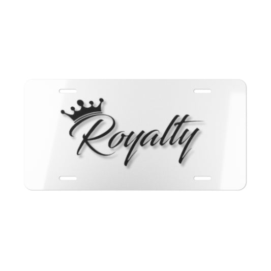 Royalty White Vanity Plate