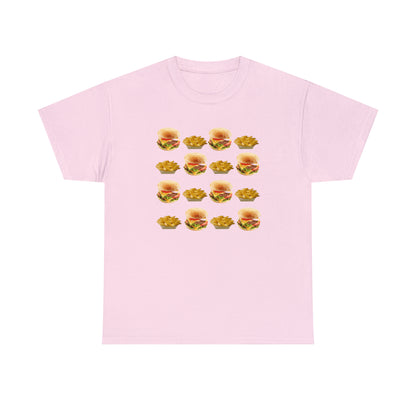 Burger & Fries Unisex Heavy Cotton Tee