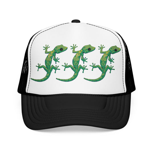 Lizard Lizard Lizard Meme Foam Trucker Hat (Embroidery)