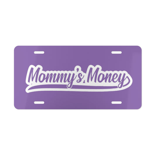 Mommy's Money Purple Vanity Plate